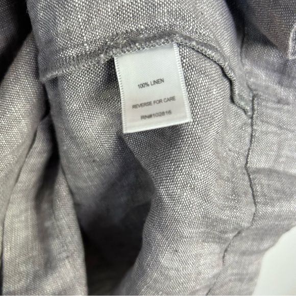 Garnet hill linen popover collared shift dress size 10 - Picture 6 of 9